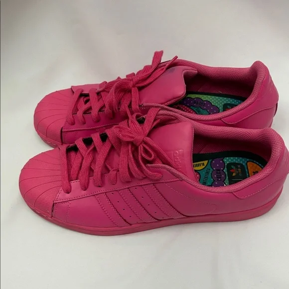 Adidas Superstar Pharrell Williams Pink Mens Size 12 Shoes Originals - Picture 5 of 15